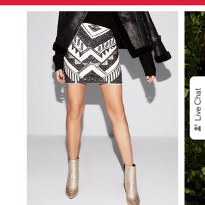 Express sequin skirt size small